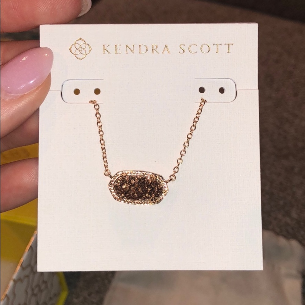 Kendra Scott Elisa Necklace Rose Gold NWT